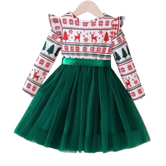 Festive Holiday Dress 2-3T - Picture 2 of 7